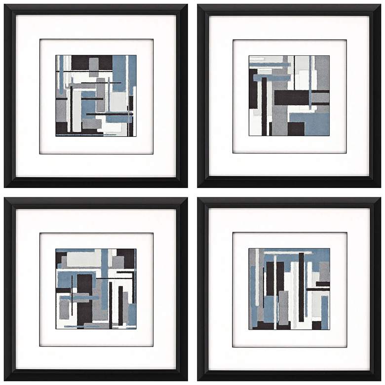 Image 1 Collide 18" Square 4-Piece Framed Giclee Wall Art Set