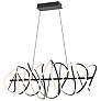 Collide 44 1/2" Wide Black LED Ribbon Chandelier