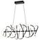 Collide 44 1/2" Wide Black LED Ribbon Chandelier