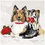 Collie Unframed 23 1/4" Square Glass Graphic Wall Art