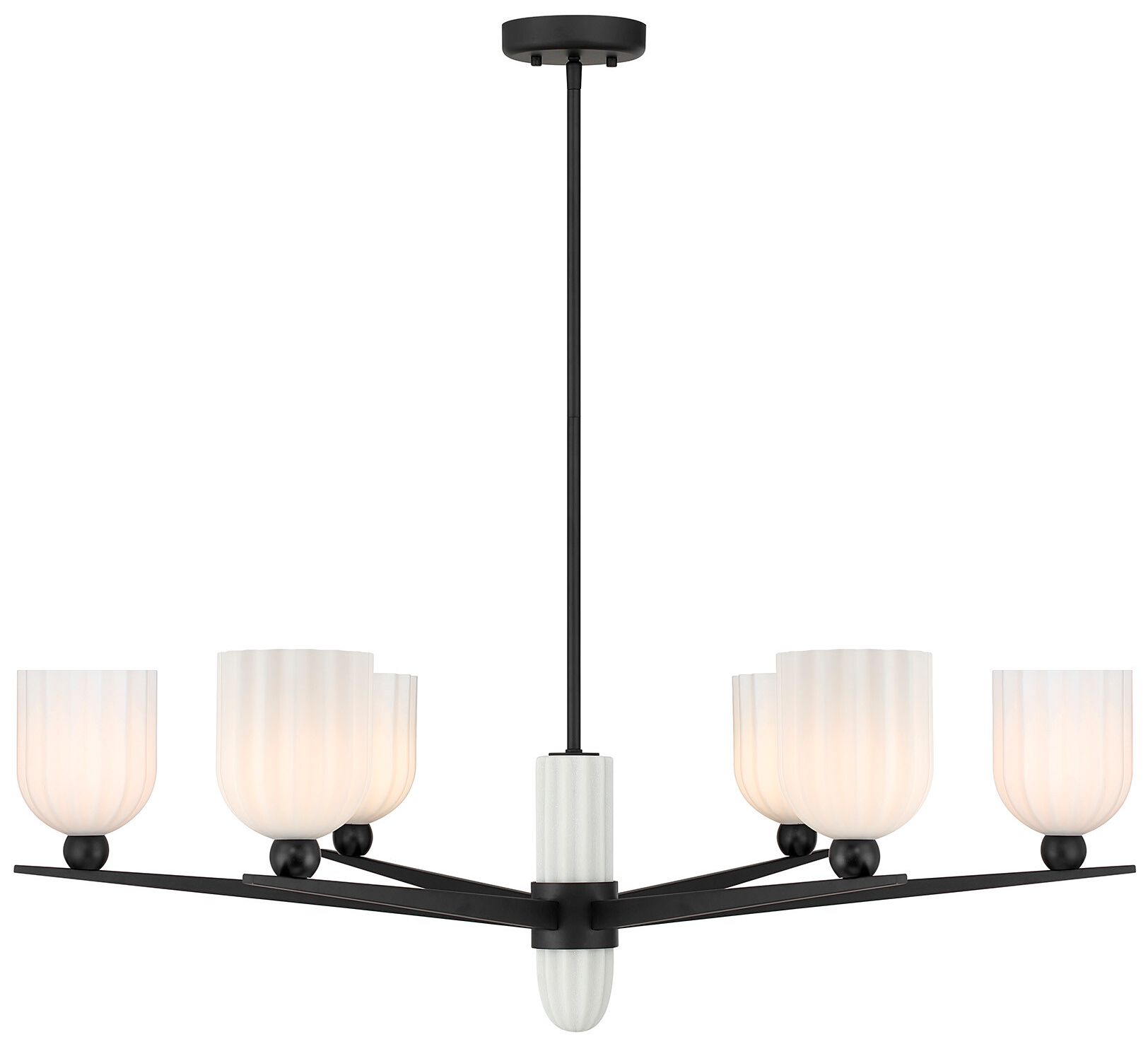 Thumbnail1 of Collier 6-Light Chandelier in Matte Black