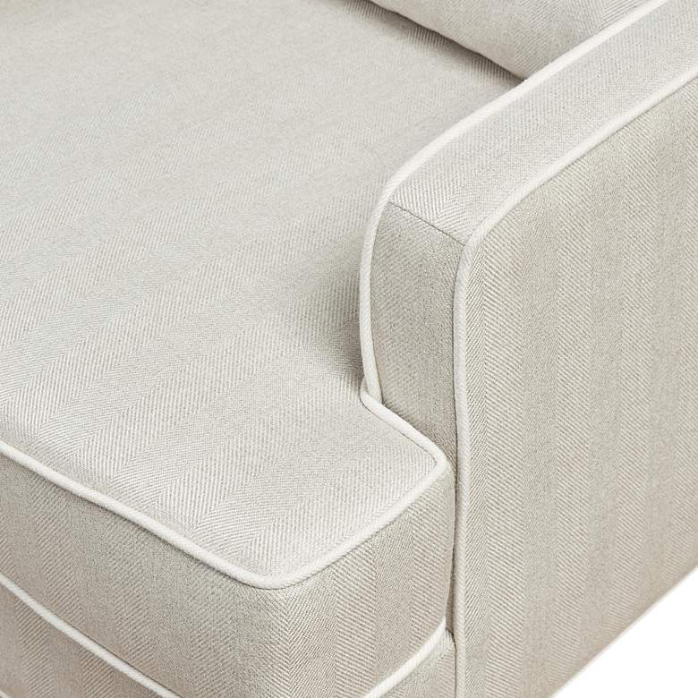 Image 4 Collin Cream Fabric Accent Armchair more views