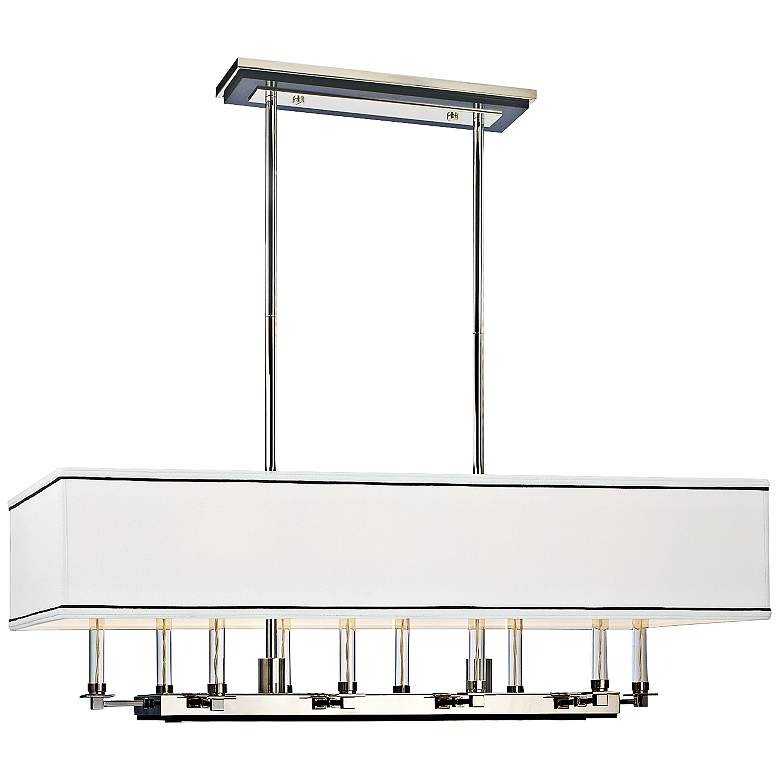 Image 1 Collins 38"W Polished Nickel Kitchen Island Light Pendant