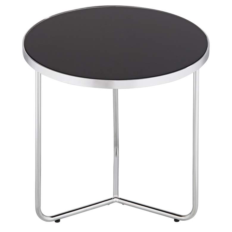 Image 6 Collins Chrome and Black Glass Nesting Table Set of 2 more views