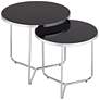 7_Collins Chrome and Black Glass Nesting Table Set of 2 more views