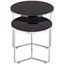 Collins Chrome and Black Glass Nesting Table Set of 2