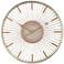 Collins Glossy Silver 23 3/4" High Round Wall Clock