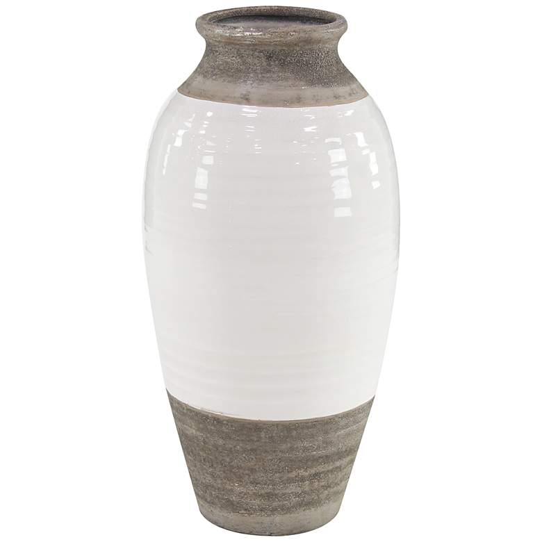 Image 2 Collins Gray White 24 1/2" High Decorative Vase