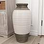 Collins Gray White 24 1/2" High Decorative Vase