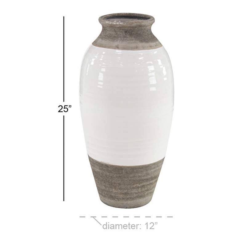 Image 5 Collins Gray White 24 1/2" High Decorative Vase more views