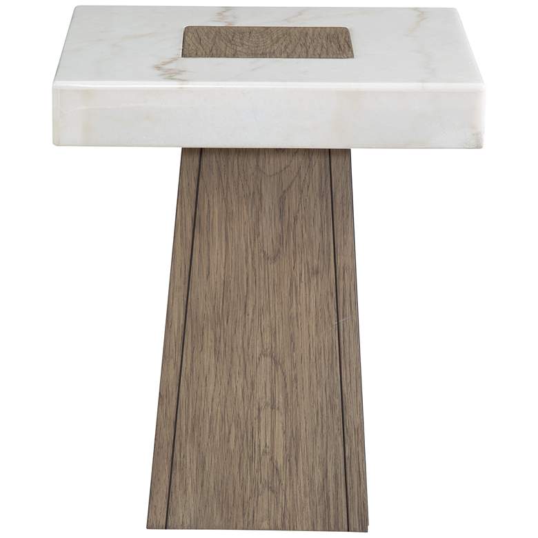 Image 1 Collinston 19" White Marble Accent Table