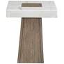 Collinston 19" White Marble Accent Table