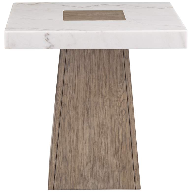 Image 1 Collinston 24 inch White Marble End Table
