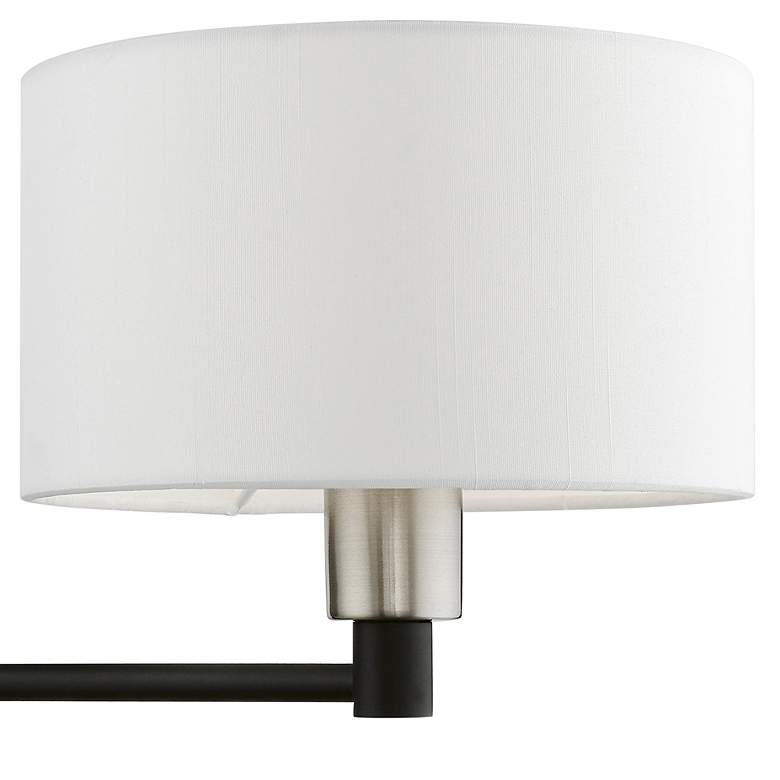 Image 4 Colman Black with Brushed Nickel Swing Arm Wall Lamp more views