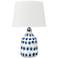 Colmar 18" High White and Blue Earthenware Accent Table Lamp
