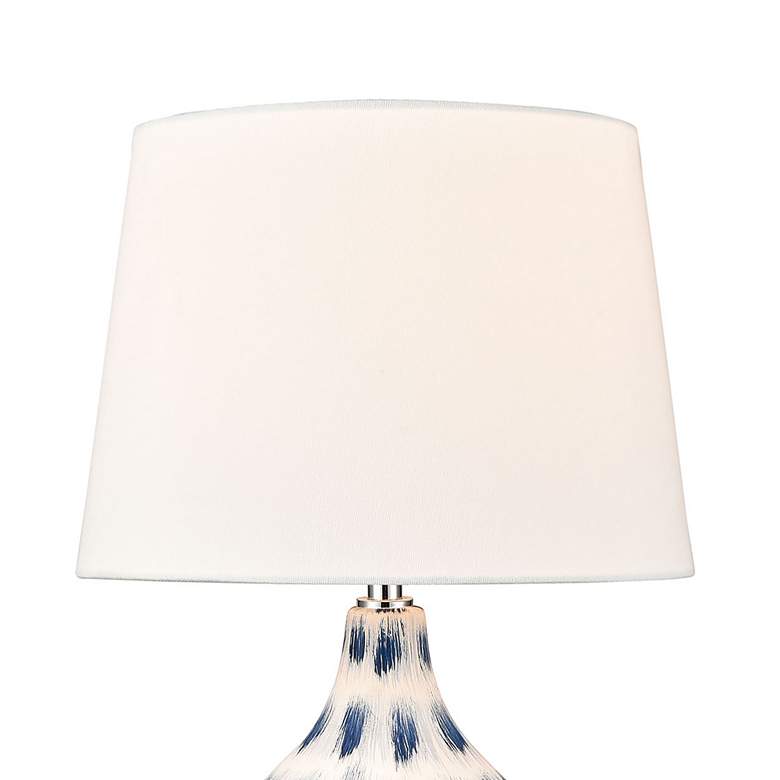 Image 3 Colmar 18" High White and Blue Earthenware Accent Table Lamp more views