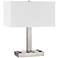 Colmar Brushed Steel Desk Lamp with Outlets and USB Ports