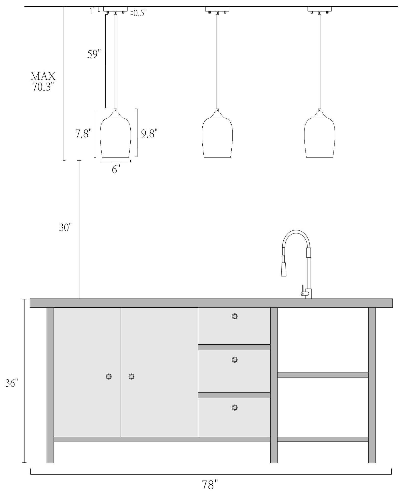 Coloas 1-Light Glass Pendant Light