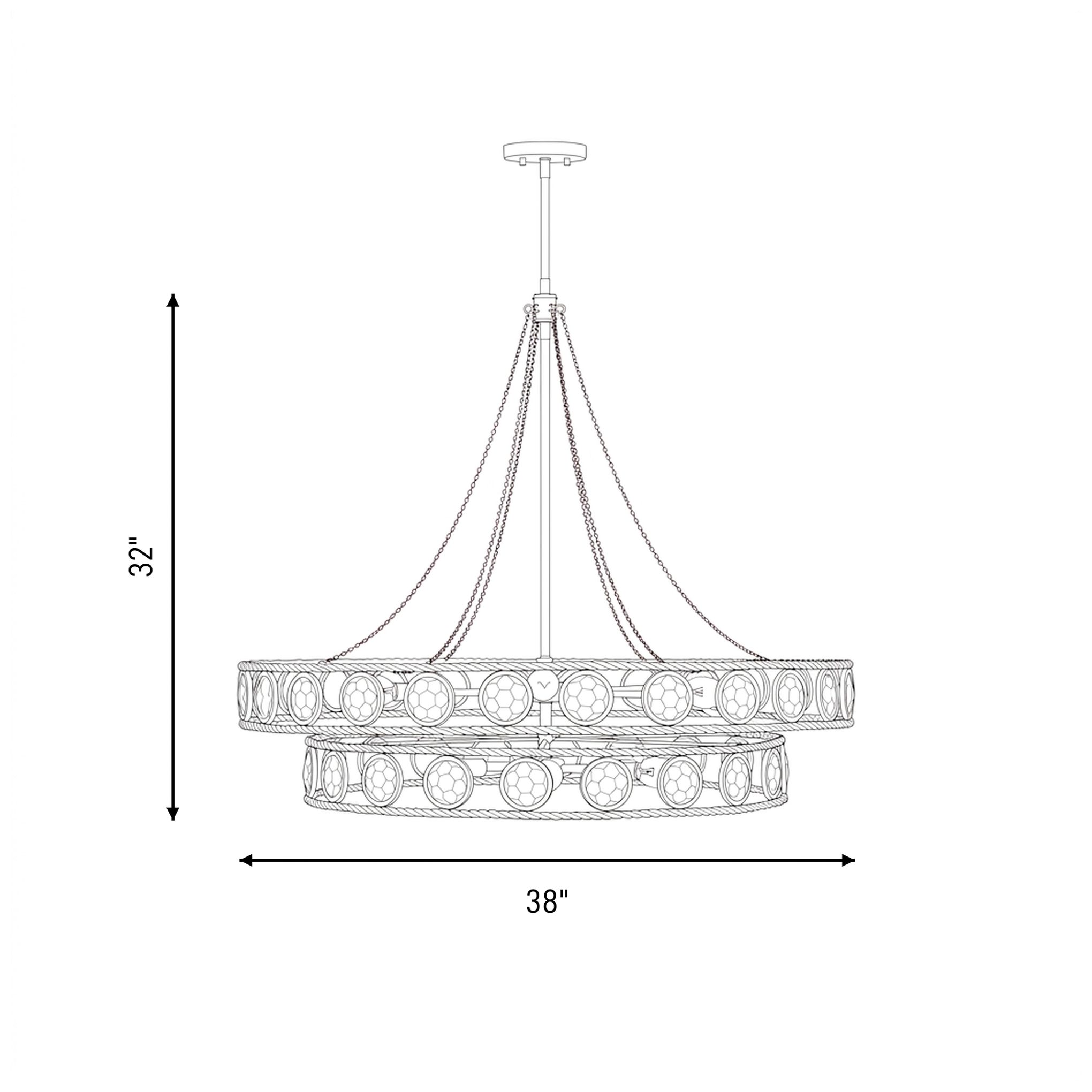 Cologne 12-Light Pendant in Opulent Gold