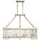 Cologne 36" Wide Noble Brass Kitchen Island Light Chandelier