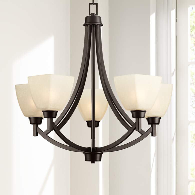 Image 1 Coloma 24 1/2"W 5-Light Oil-Rubbed Bronze Chandelier