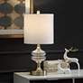 Coloma Satin Brass Accent Table Lamp w/ Fluted Glass Accent