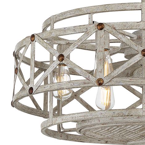 Image 4 Colonade 6-Light Fan D'Lier in Provence with Gold Accents (Fandelier) more views