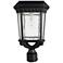 Colonial 16 1/2" High Black Solar LED Outdoor Post Light