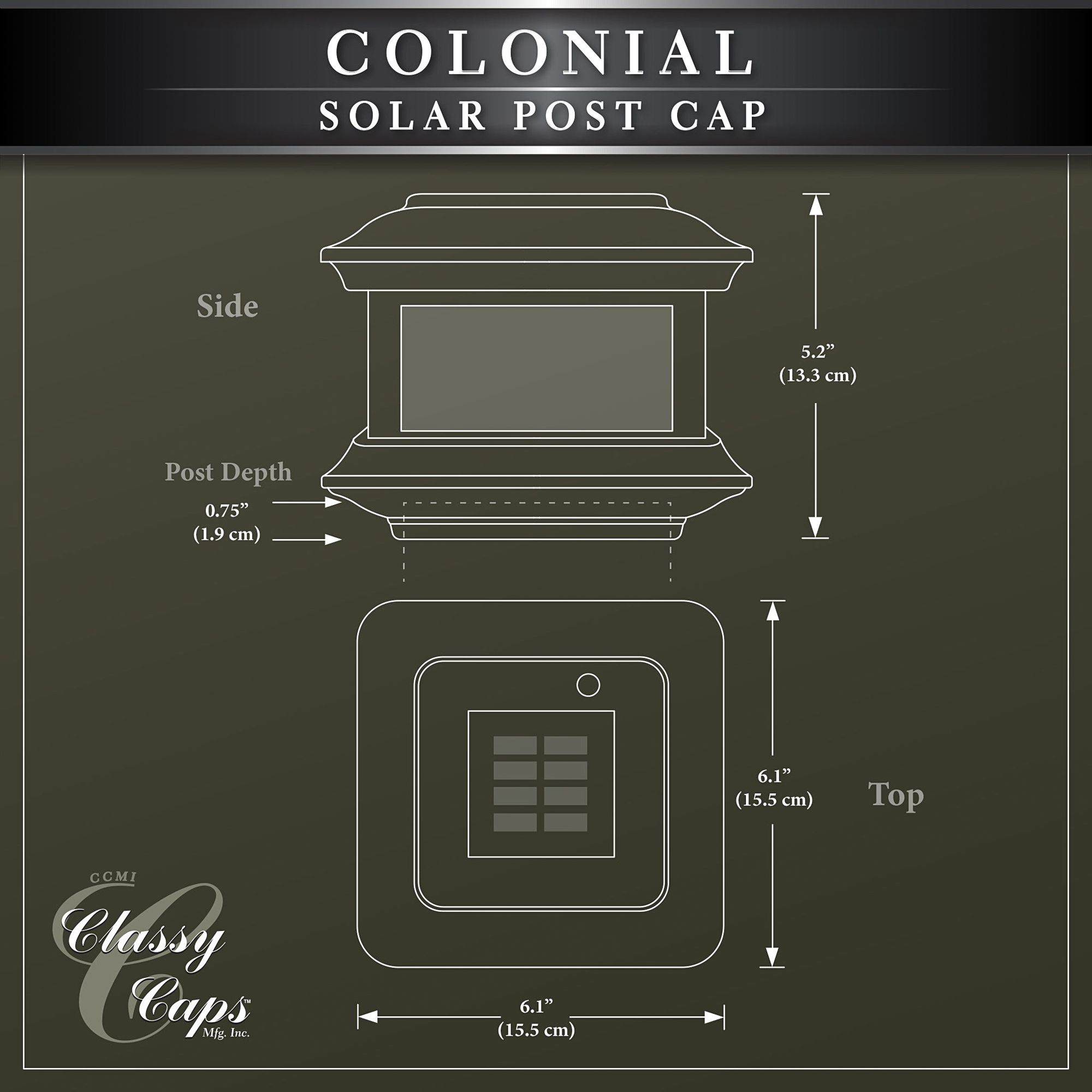 Watch A Video About the Colonial Black Outdoor 4x4 Solar Powered LED Post Cap