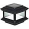 Colonial Black Outdoor 4x4 Solar Powered LED Post Cap