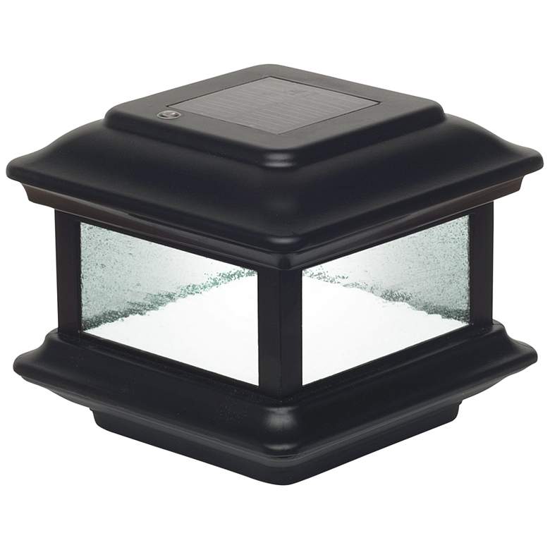 Image 1 Colonial Black Outdoor 4x4 Solar Powered LED Post Cap