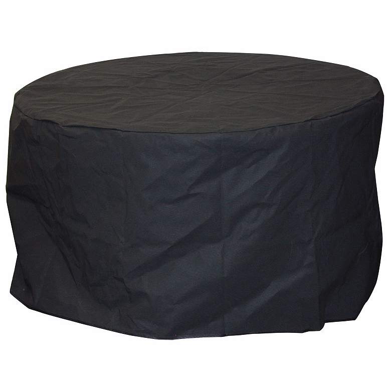 Image 1 Colonial Black Vinyl 48 inch Round Fire Pit Cover