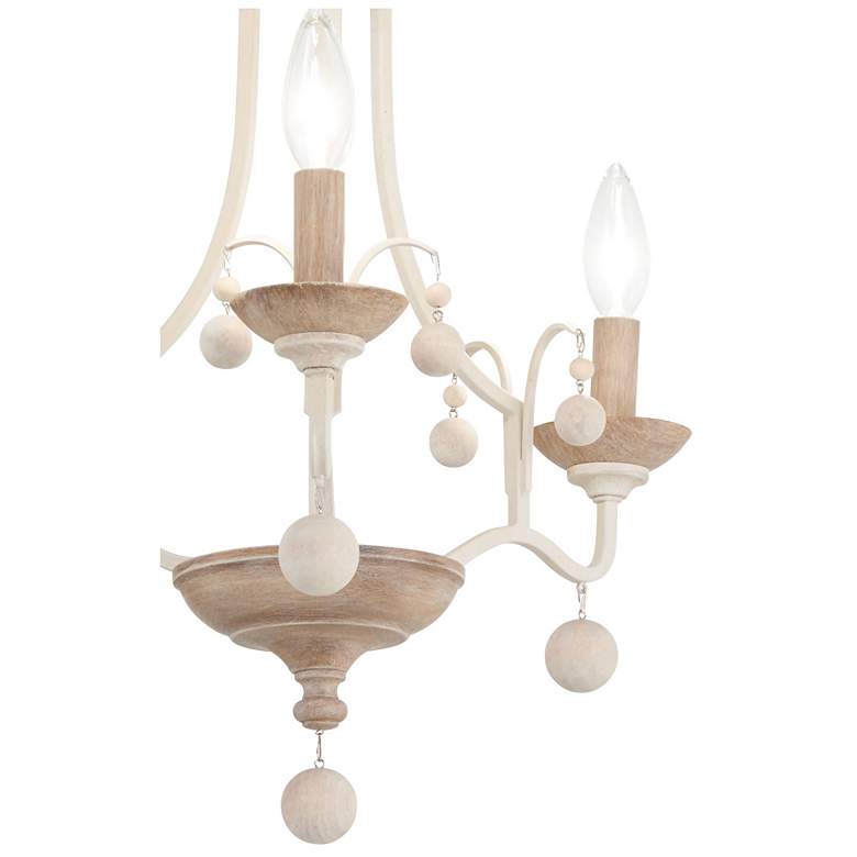 Image 3 Colonial Charm 16 3/4" Wide White Wash 3-Light Ceiling Light more views