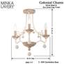 4_Colonial Charm 16 3/4" Wide White Wash 3-Light Ceiling Light more views