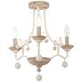 7_Colonial Charm 16 3/4" Wide White Wash 3-Light Ceiling Light more views