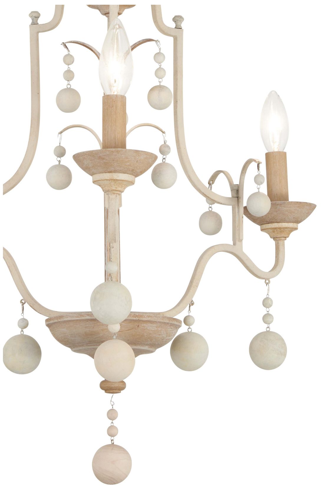 Image 4 Colonial Charm 18 3/4" Wide White Wash 3-Light Chandelier more views