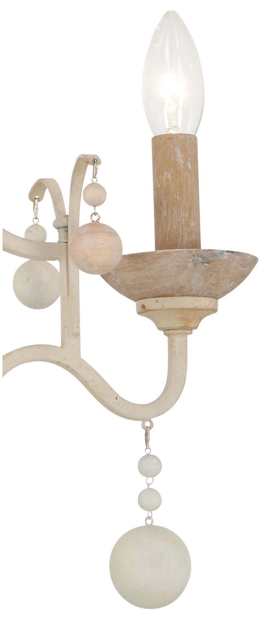 Image 5 Colonial Charm 18 3/4" Wide White Wash 3-Light Chandelier more views