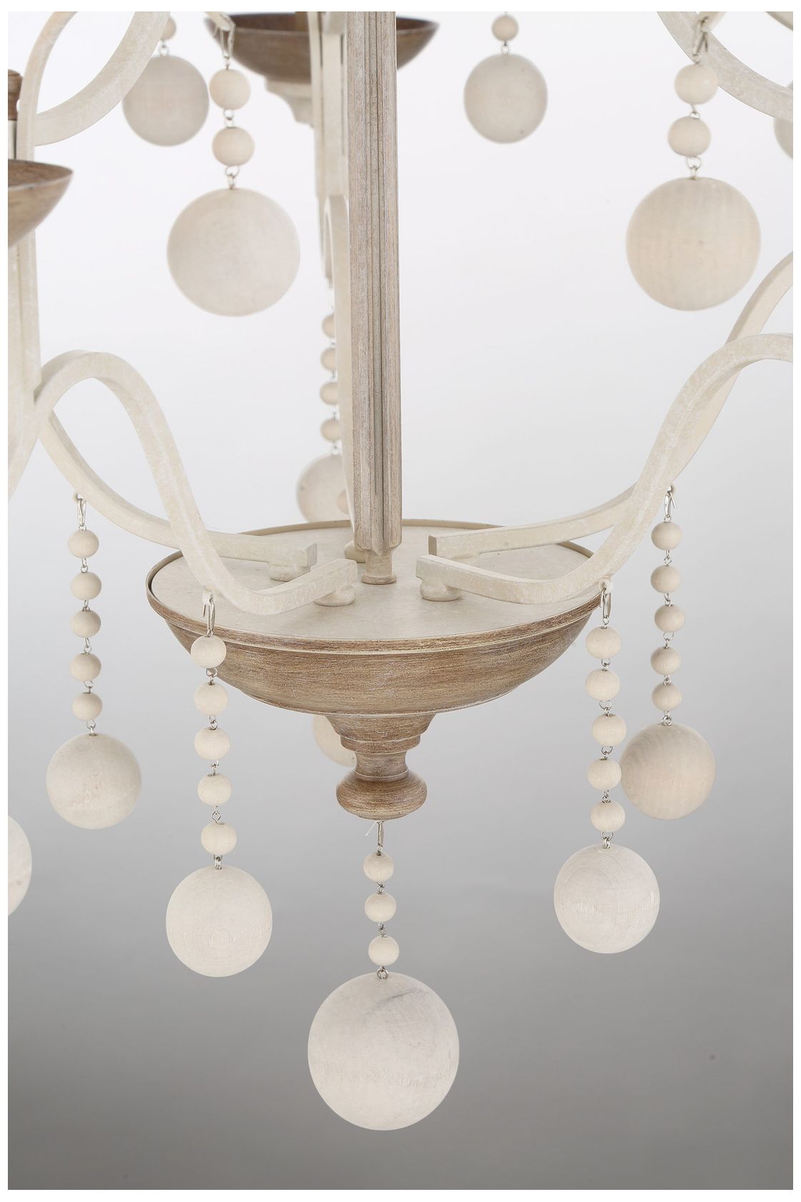 Image 6 Colonial Charm 18 3/4" Wide White Wash 3-Light Chandelier more views