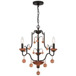 Colonial Charm 18 3/4"W Old World Bronze 3-Light Chandelier