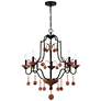 2_Colonial Charm 28" Wide Old Bronze 5-Light Chandelier