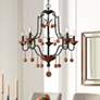 1_Colonial Charm 28" Wide Old Bronze 5-Light Chandelier