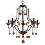 3_Colonial Charm 28" Wide Old Bronze 5-Light Chandelier more views