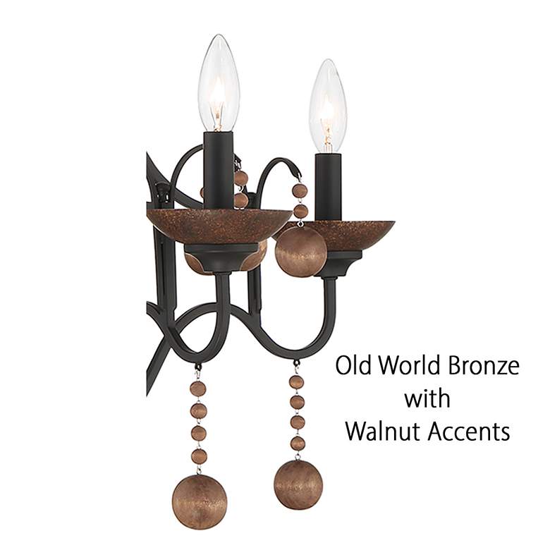 Image 5 Colonial Charm 28" Wide Old Bronze 5-Light Chandelier more views
