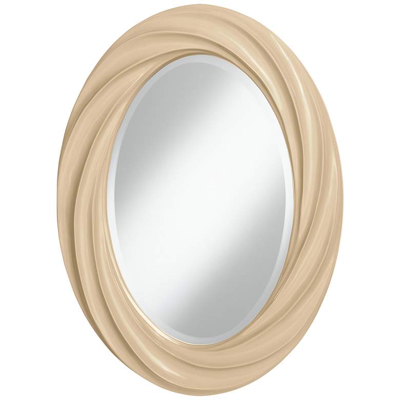 Image 1 Colonial Tan 30 inch High Oval Twist Wall Mirror