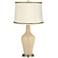 Colonial Tan Anya Table Lamp with Twist Trim