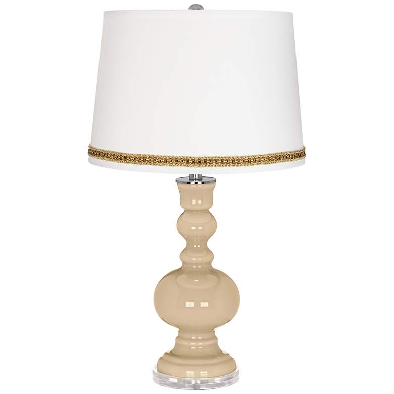 Image 1 Colonial Tan Apothecary Table Lamp with Braid Trim