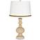 Colonial Tan Apothecary Table Lamp with Braid Trim