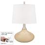 Colonial Tan Felix Modern Table Lamp with Table Top Dimmer