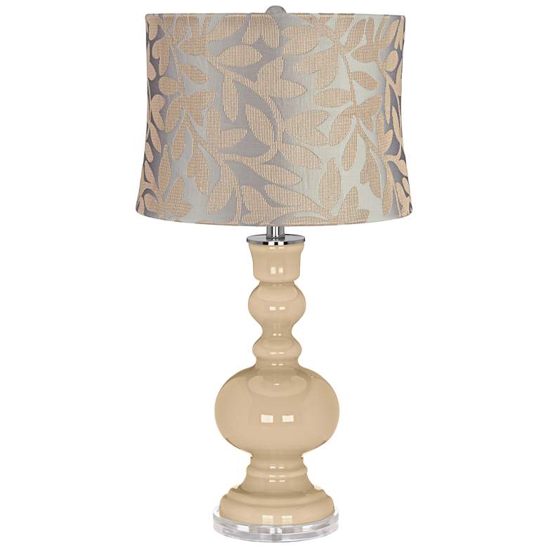 Image 1 Colonial Tan Le Mans Taupe Shade Apothecary Table Lamp