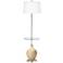 Colonial Tan Ovo Tray Table Floor Lamp